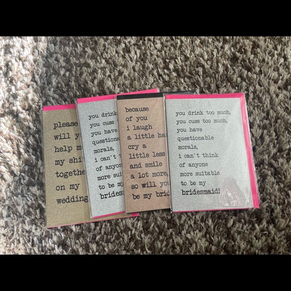 Papyrus Bridesmaid greeting cards